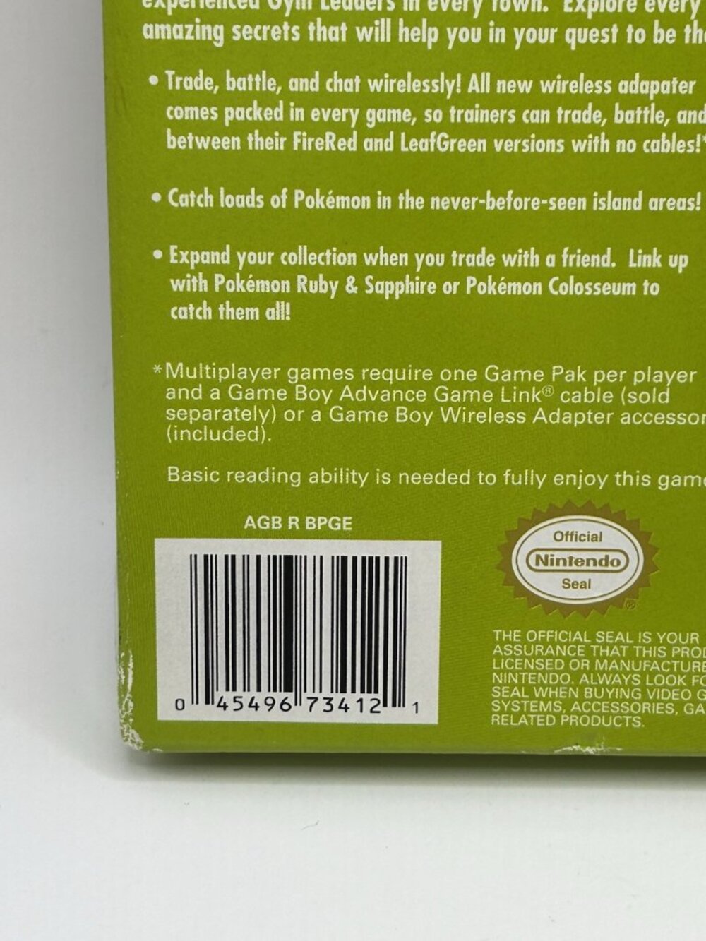 Pokemon LeafGreen (Nintendo Gameboy Advance, 2004) GBA Authentic Box Manuals Vtg - Picture 11 of 16